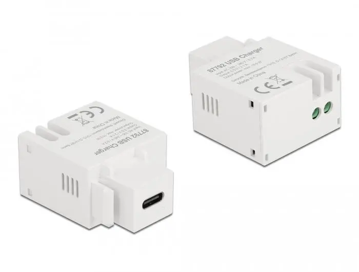Модул Delock, USB-C порт за зареждане, За монтаж на панел Keystone - image 1