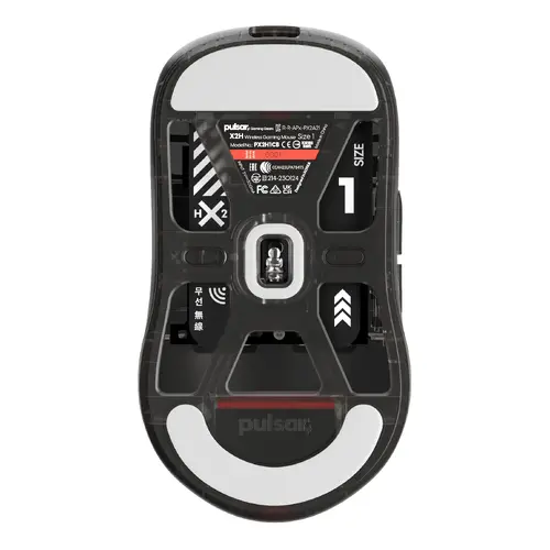 Pulsar професионална геймърска мишка Wireless Gaming Mouse X2H Medium Clear Black [LTD 2000] - 1K - image 5