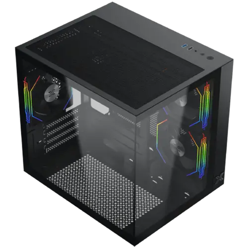 Aqua M Lite (BK, MATX, U3x1 & U2x1, Front & Left TG, 4PCS G22A Reverse & 1PC G22A,ARGB Remote Control Box) - image 2