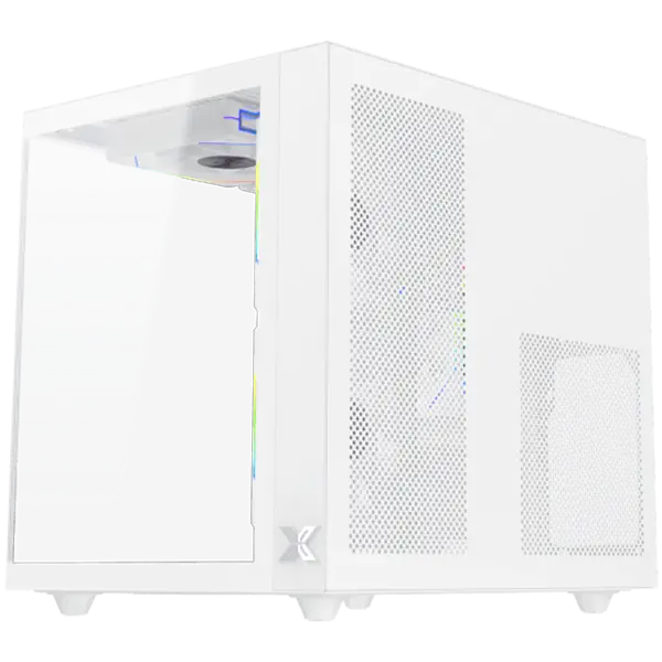 Aqua M Lite Arctic (WH, MATX, U3x1 & U2x1, 2PCS TG, 4PCS G22A Arctic Reverse & 1PC G22A Arctic,ARGB Remote Control Box) - image 1