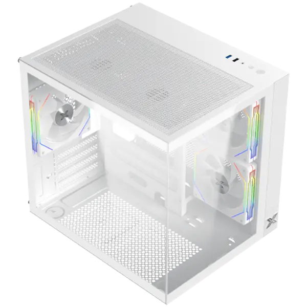 Aqua M Lite Arctic (WH, MATX, U3x1 & U2x1, 2PCS TG, 4PCS G22A Arctic Reverse & 1PC G22A Arctic,ARGB Remote Control Box) - image 2