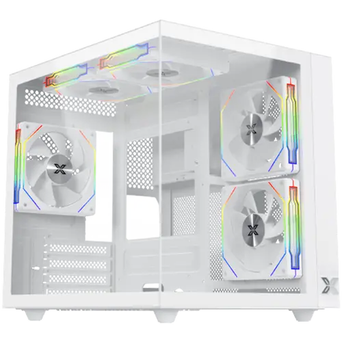 Aqua M Lite Arctic (WH, MATX, U3x1 & U2x1, 2PCS TG, 4PCS G22A Arctic Reverse & 1PC G22A Arctic,ARGB Remote Control Box)