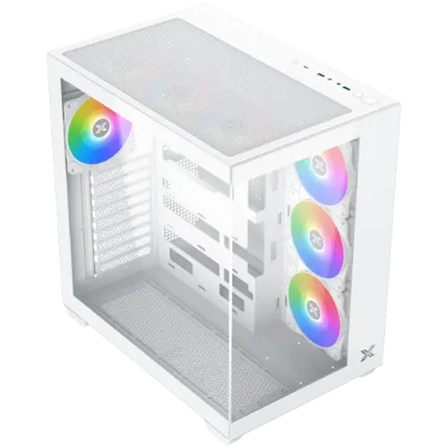 Aqua V Air Arctic (White, ATX, U3x2+Type C, 2PCS TG, 6PCS Z22A Arctic Reverse & 1PC Z22A Arctic & ARGB Remote Control Kit) - image 2