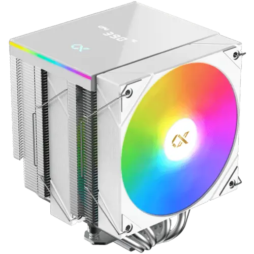 AK6 Dual Digital Arctic (WH, ARGB & Digital LED Panel Top Cover, 2PCS ARGB PWM Fan, Intel Backplate, Mini ARGB LED Controller)