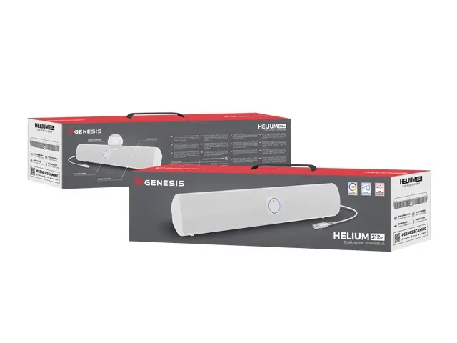 Аудио система, Genesis Soundbar Helium, 312BT, 2.0 Bluetooth, White - image 2