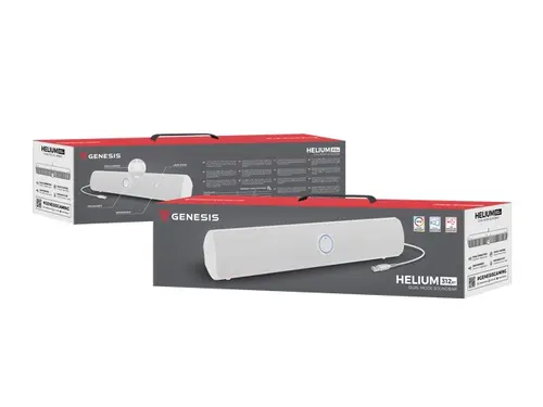 Ηχοσύστημα, Genesis Soundbar Helium, 312BT, 2.0 Bluetooth, Λευκό - 3