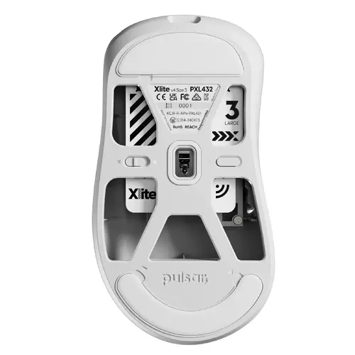 Pulsar професионална геймърска мишка Wireless Gaming Mouse Xlite v4 Size3 White - 1K (8K compatible) - image 3