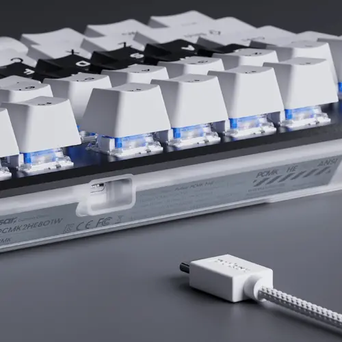 Pulsar професионална геймърска механична клавиатура Professional Gaming Mechanical Keyboard PCMK 2 HE TKL ANSI White - 8K, Gateron Magnetic Switches [Linear] - image 10