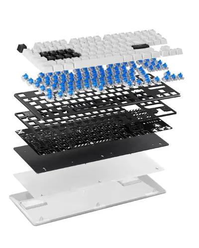Pulsar професионална геймърска механична клавиатура Professional Gaming Mechanical Keyboard PCMK 2 HE TKL ANSI White - 8K, Gateron Magnetic Switches [Linear] - image 7