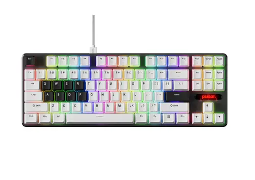 Pulsar професионална геймърска механична клавиатура Professional Gaming Mechanical Keyboard PCMK 2 HE TKL ANSI White - 8K, Gateron Magnetic Switches [Linear]