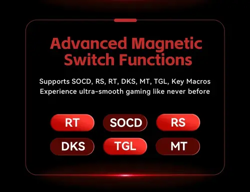 Madlions професионална геймърска механична клавиатура Professional Gaming Mechanical Keyboard FIRE 68 ULTRA - 8K, Gateron Magnetic Jade Switches - Black - image 4