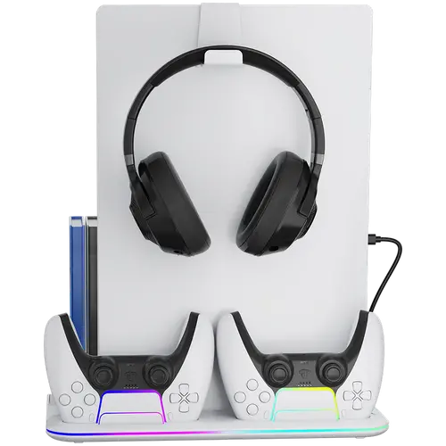 CANYON βάση ψύξης CS-51 RGB PS5 Slim/DE Charge Λευκό - 3