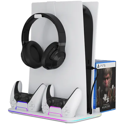 CANYON stand de răcire CS-51 RGB PS5 Slim/DE Charge Alb - 4