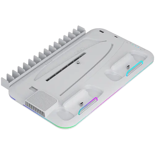 CANYON stand de răcire CS-51 RGB PS5 Slim/DE Charge Alb - 1