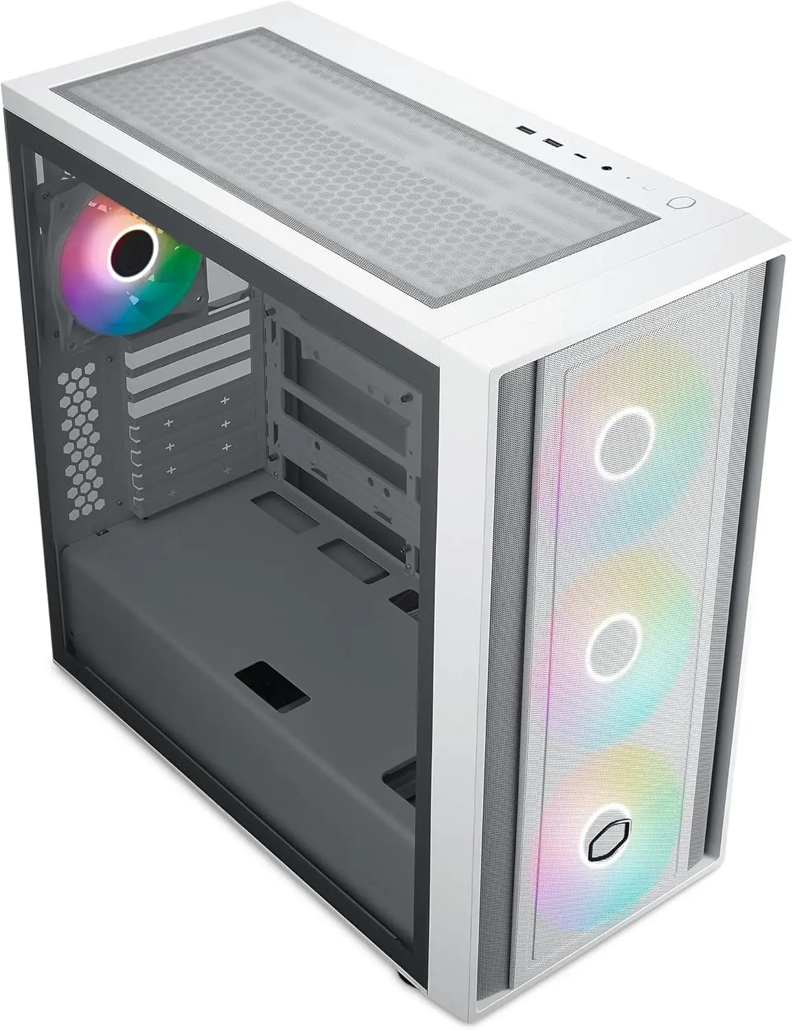 Кутия CoolerMaster MasterBox 600 - White ARGB - image 1
