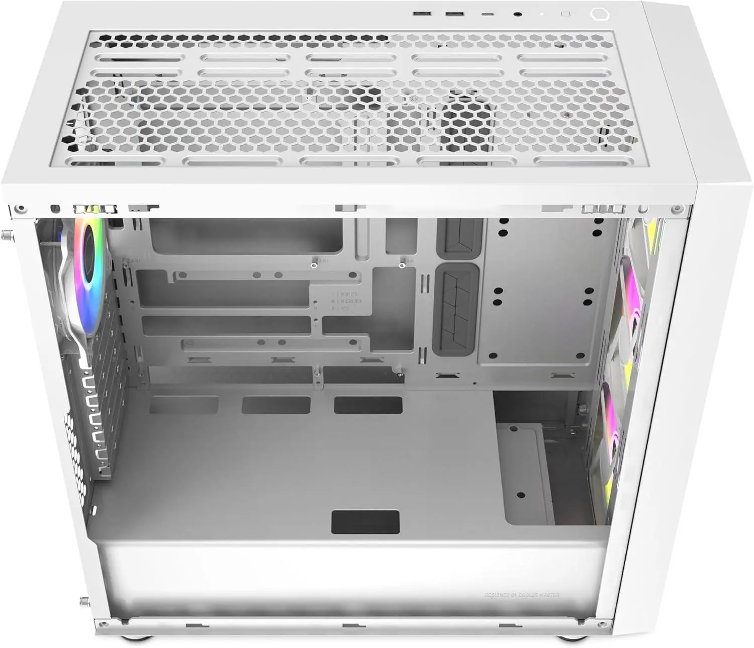 Кутия CoolerMaster MasterBox 600 - White ARGB - image 4
