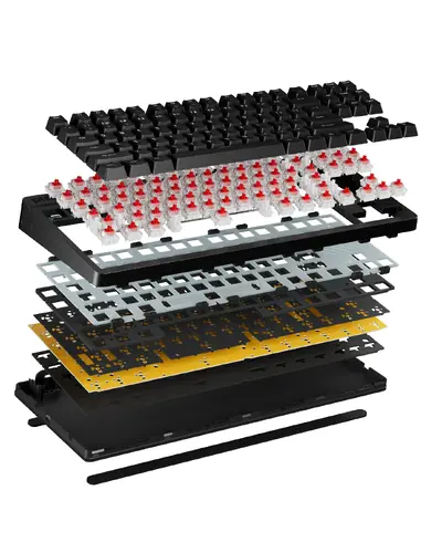 Pulsar професионална геймърска механична клавиатура Professional Gaming Mechanical Keyboard Xboard MS TKL ANSI Black - 8K, Cherry MX2A [Linear], RGB - image 3
