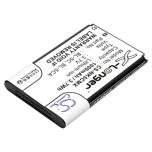 Батерия за мобилен телефон CAMERON SINO BL-5C, за Nokia 105 2700 3110 5130 6230 E50, 3.7V, 1000mAh - image 1
