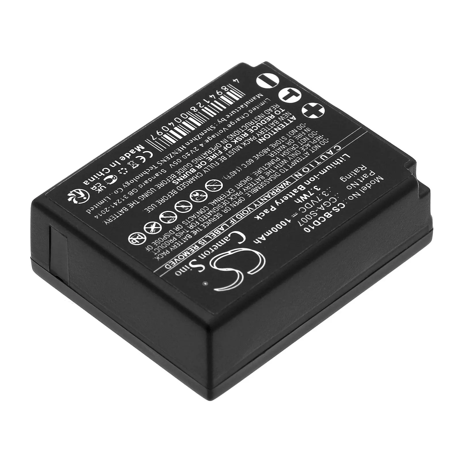 Батерия за апарат Panasonic CGA S007 LiIon 3.7V 1000mAh Cameron Sino - image 1