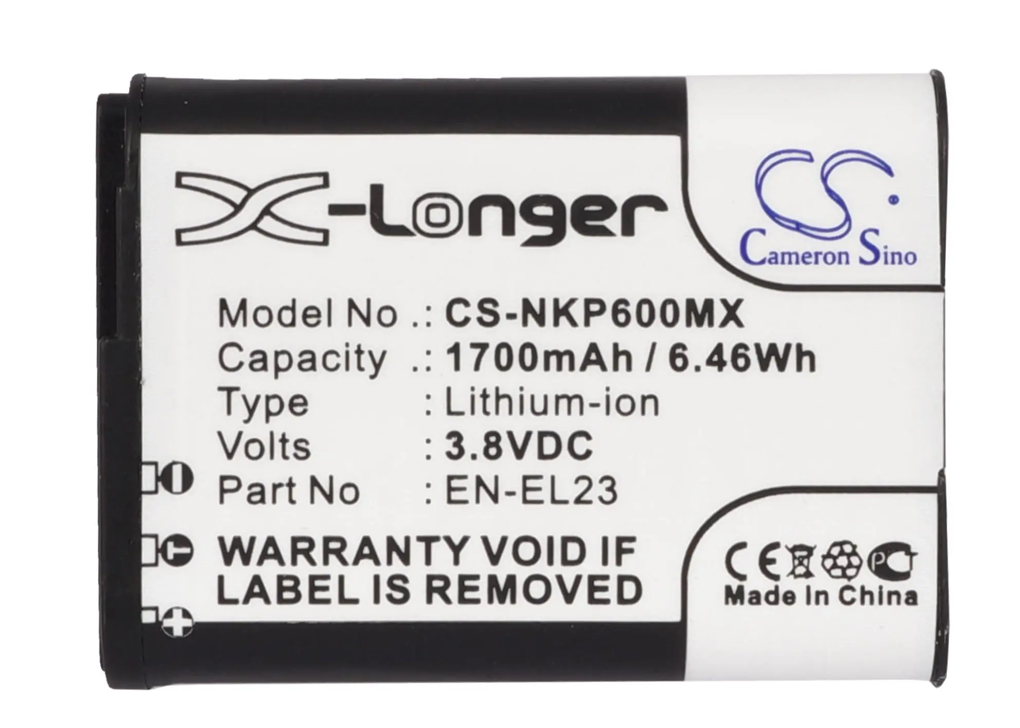 Батерия за апарат NIKON EN-E23 Coolpix P600; P900 LiIon 3,8V 1700mAh Cameron Sino - image 2