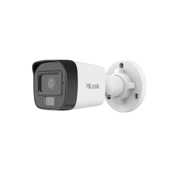 Камера, Hi-Look 2 MP Smart Hybrid Light MD 2.0 Fixed Bullet Network Camera, 2.8mm, F1.6, IR,White Light up to 30m, H.265+, IP67, Digital WDR, 3D DNR, Built-in Microphone, 12Vdc/PoE 6.5W - image 1