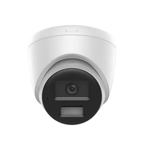 Камера, Hi-Look 2 MP Smart Hybrid Light MD 2.0 Fixed Turret Network Camera, 2.8mm, F1.6, IR,White Light up to 30m, H.265+, IP67, Digital WDR, 3D DNR, Built-in Microphone, 12Vdc/PoE 6.5W - image 1