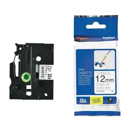 ЛЕНТА ЗА ЕТИКЕТНИ ПРИНТЕРИ BROTHER ТИП TZE FLEXI - 12 mm x 8 m - BLACK ON WHITE FLEXIBLE ID - PN TZEFX231 (TZE-FX231)