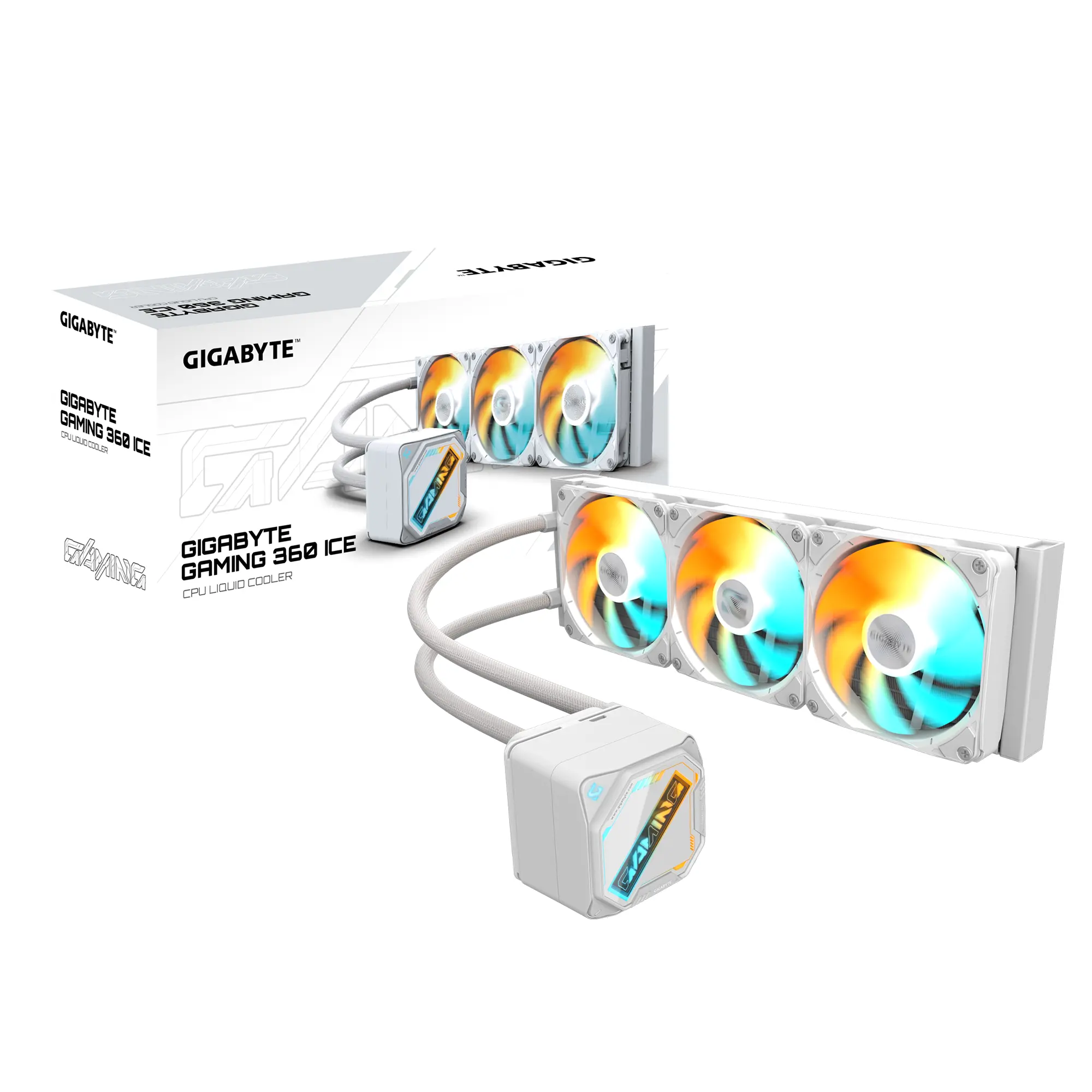 Воден охладител за процесор Gigabyte GAMING 360 ICE, бяла - image 4