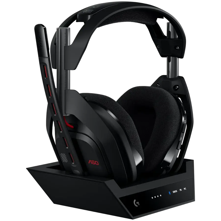 Logitech Astro A50 Lightspeed безжични слушалки с докинг станция, Черни