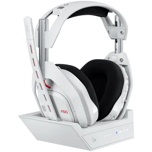 Logitech Astro A50 Lightspeed безжични слушалки с докинг станция, Бели