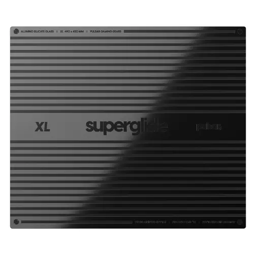Superglide професионален стъклен геймърски пад за мишка Gaming Glass Mousepad Superglide Pad v2 XL Red - 490 x 420 mm - image 1
