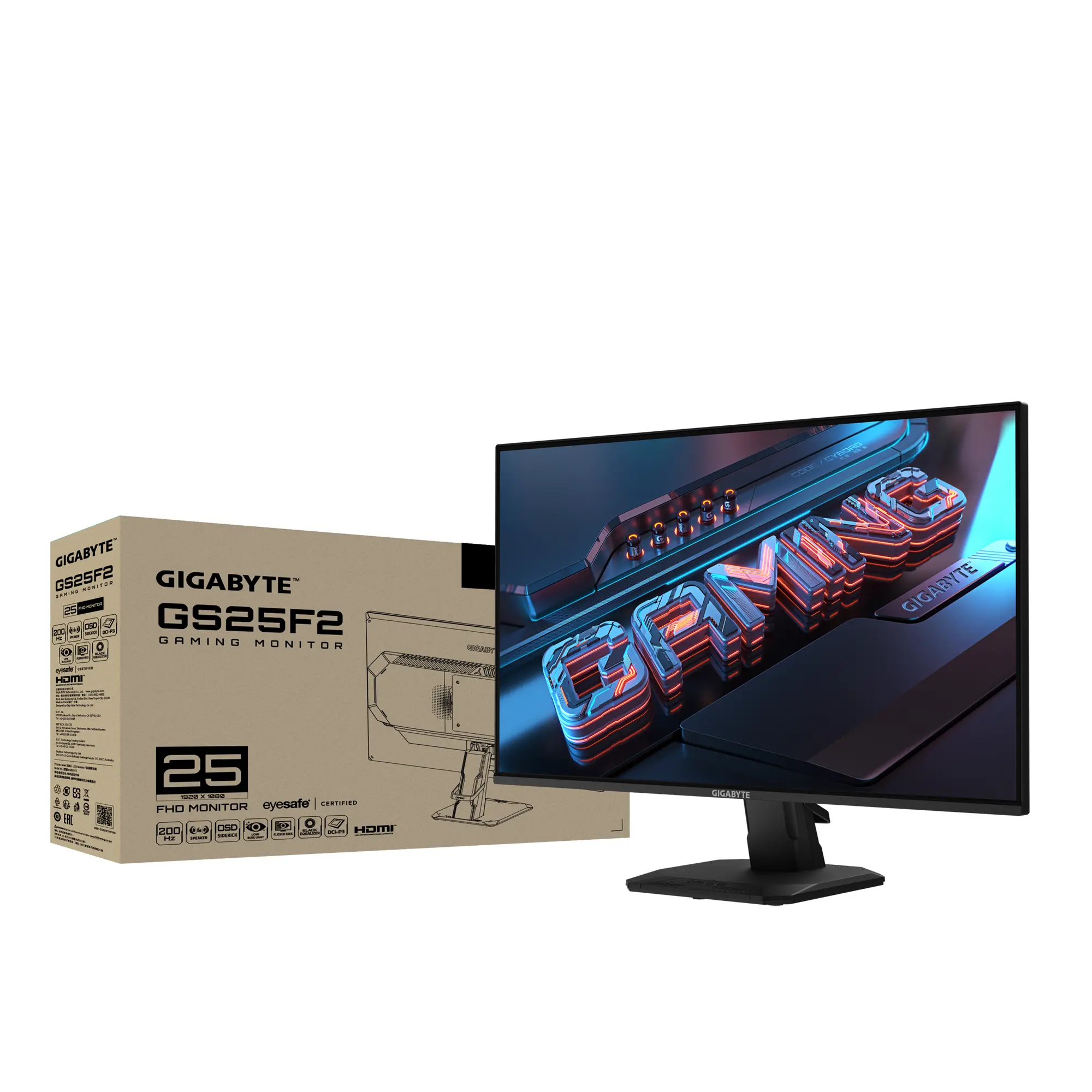 Гейминг монитор Gigabyte GS25F2 - 24.5 inch SS IPS FHD (1920x1080), 200 Hz, 1 ms, HDR10 - image 7
