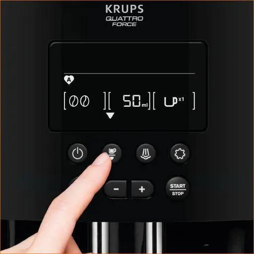 Кафемашина, Krups EA817010, Espresso Automat Arabica, espresso machine, 1450W, 15 bar, 1.7l, Black - image 1