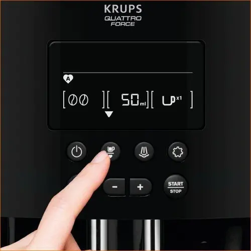 Кафемашина, Krups EA817010, Espresso Automat Arabica, espresso machine, 1450W, 15 bar, 1.7l, Black - image 1