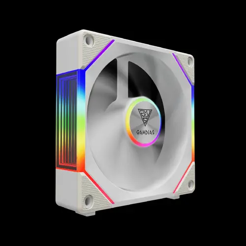 Gamdias Set de ventilatoare Fan Pack 3-in-1 3x120mm - AEOLUS P2-1203 White, palete de ventilator interschimbabile (palete inversate incluse) - 3
