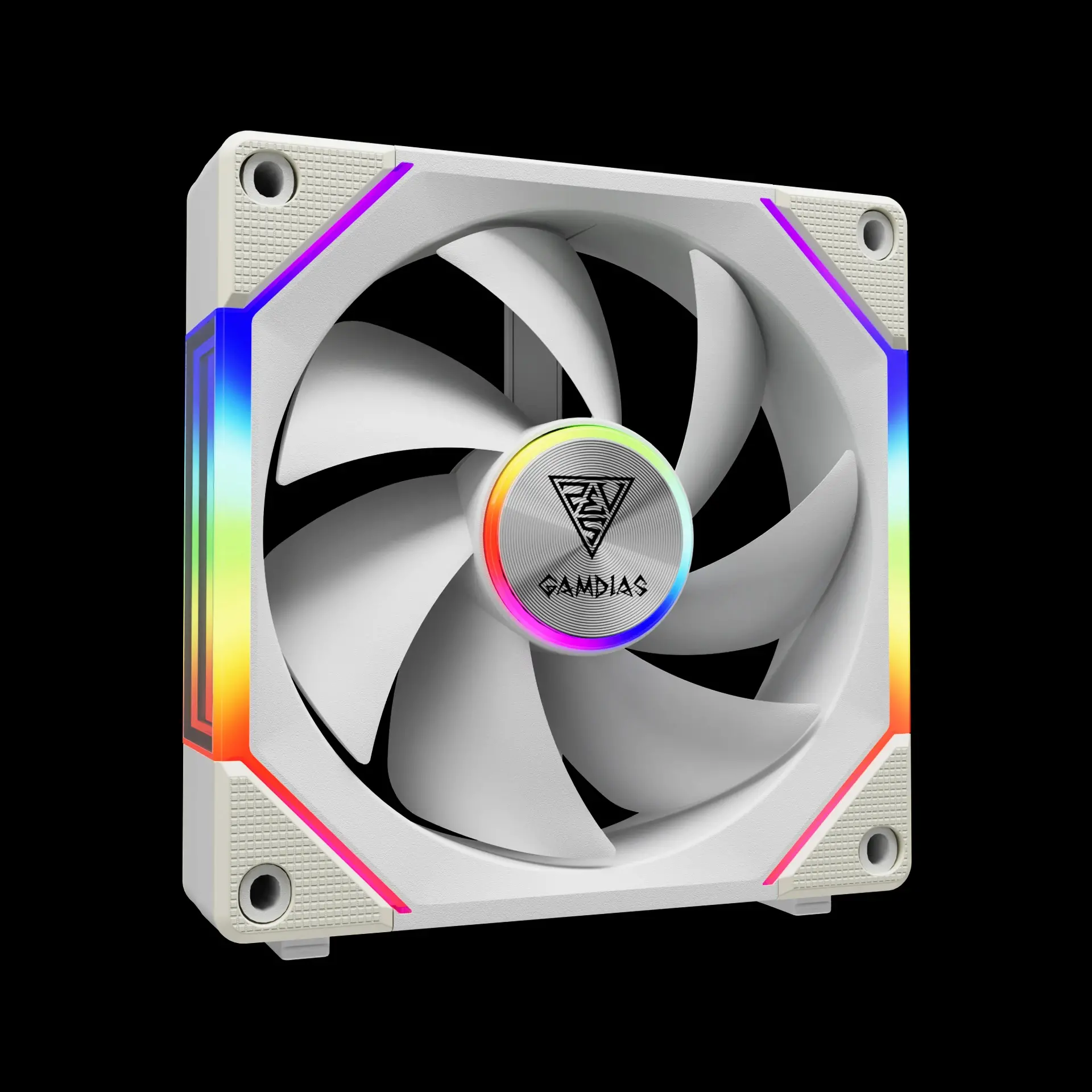 Gamdias Комплект вентилатори Fan Pack 3-in-1 3x120mm - AEOLUS P2-1203 White, Swappable Fan Blades (Reverse Fan Blades Included), Daisy-Chain, Infinity Mirror - image 5
