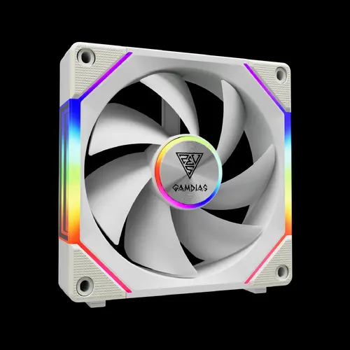 Gamdias Комплект вентилатори Fan Pack 3-in-1 3x120mm - AEOLUS P2-1203 White, Swappable Fan Blades (Reverse Fan Blades Included), Daisy-Chain, Infinity Mirror - image 5