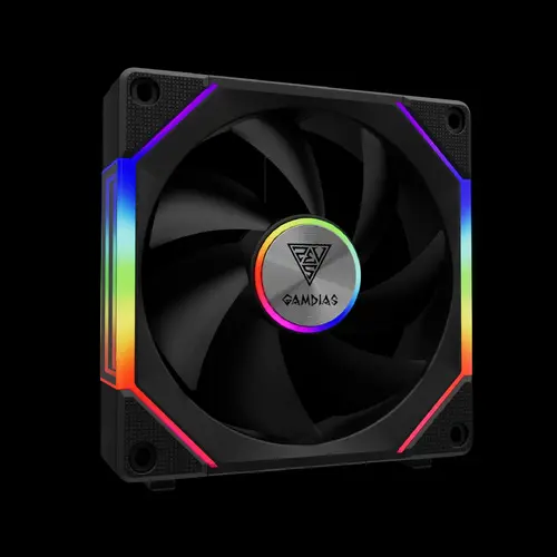 Gamdias Комплект вентилатори Fan Pack 3-in-1 3x120mm - AEOLUS P2-1203, Swappable Fan Blades (Reverse Fan Blades Included), Daisy-Chain, Infinity Mirror, A-RGB - image 5