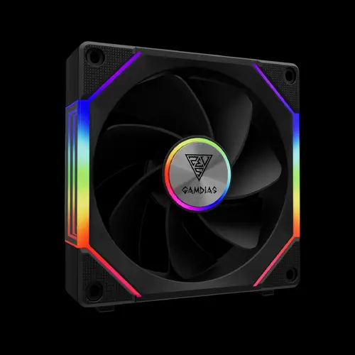 Gamdias Комплект вентилатори Fan Pack 3-in-1 3x120mm - AEOLUS P2-1203, Swappable Fan Blades (Reverse Fan Blades Included), Daisy-Chain, Infinity Mirror, A-RGB - image 6