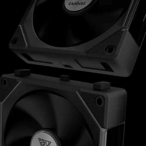 Gamdias Κιτ ανεμιστήρων Fan Pack 3-in-1 3x120mm - AEOLUS P2-1203, εναλλάξιμα πτερύγια ανεμιστήρα (περιλαμβάνονται αντίστροφα πτερύγια), Daisy-Chain - 8