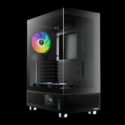 Gamdias кутия Case ATX - ATLAS E1 - 3 x 120 mm A-RGB, Digital Display, Tempered Glass - image 1