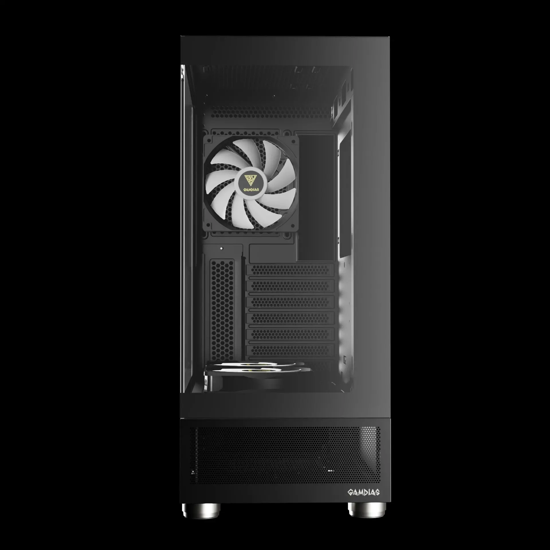 Gamdias кутия Case ATX - ATLAS E1 - 3 x 120 mm A-RGB, Digital Display, Tempered Glass - image 5