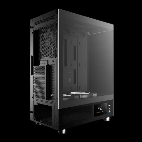 Gamdias κουτί υπολογιστή ATX - ATLAS E1 - 3 x 120 mm A-RGB, Ψηφιακή οθόνη, Ψημένο γυαλί - 8