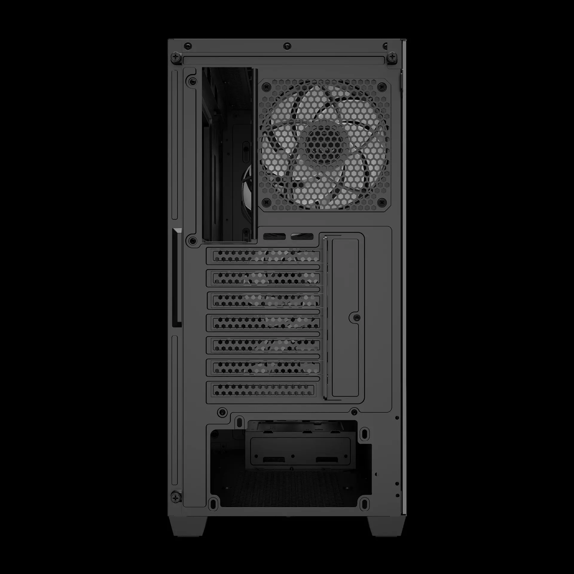 Gamdias кутия Case E-ATX - ATHENA M3 Black - USB-C, 4 x 120 mm A-RGB, Mesh, Tempered Glass - image 8