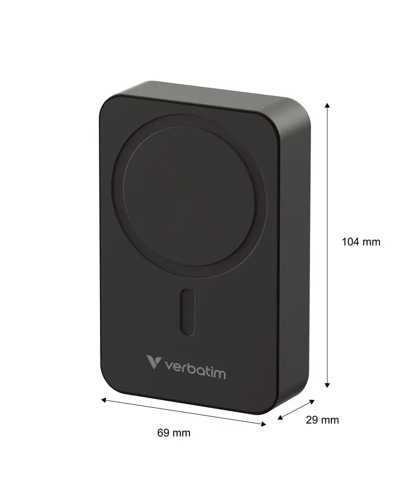 Εξωτερική μπαταρία, Verbatim Charge 'n' Go Essentials Power Bank Magnetic Wireless 20000mAh Μαύρο - image 3