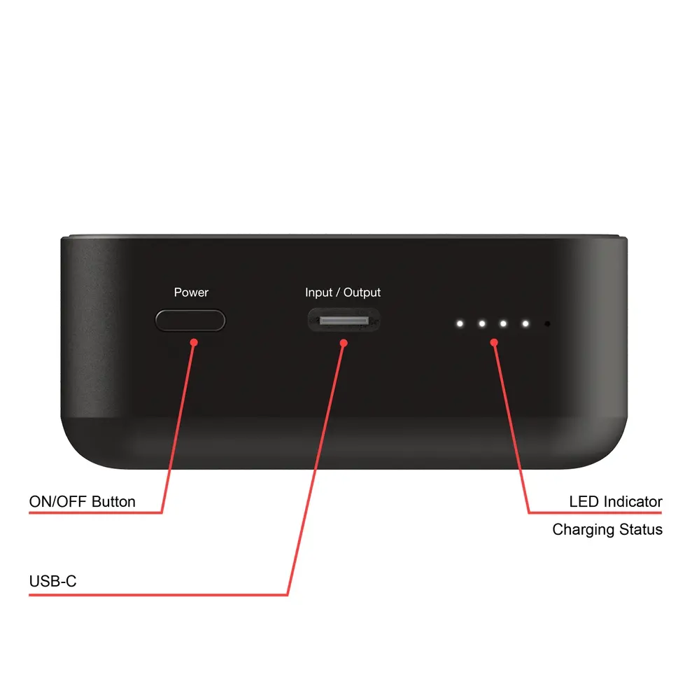 Външна батерия, Verbatim Charge 'n' Go Essentials Power Bank Magnetic Wireless 20000mAh Black - image 4