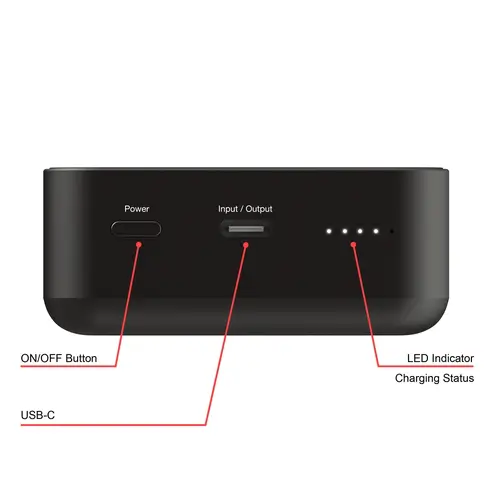 Baterie externă, Verbatim Charge 'n' Go Essentials Power Bank Magnetic Wireless 20000mAh Negru - 5