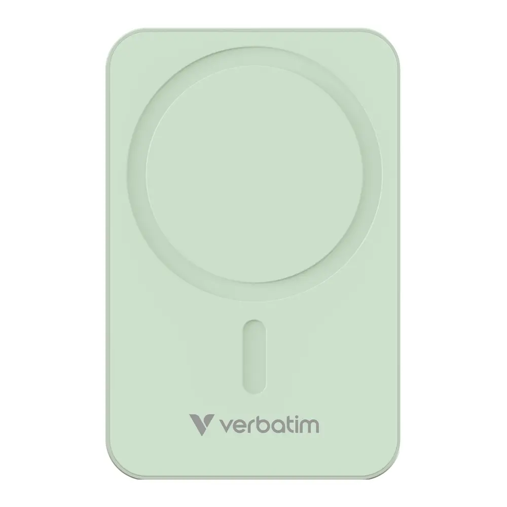 Външна батерия, Verbatim Charge 'n' Go Essentials Power Bank Magnetic Wireless 20000mAh Green - image 1