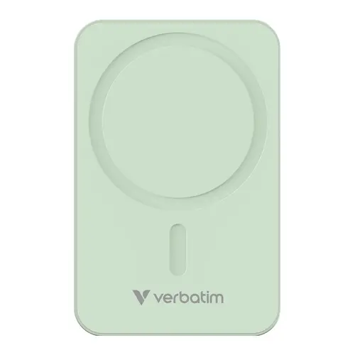Външна батерия, Verbatim Charge 'n' Go Essentials Power Bank Magnetic Wireless 20000mAh Green - image 1