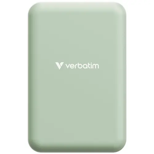 Външна батерия, Verbatim Charge 'n' Go Essentials Power Bank Magnetic Wireless 20000mAh Green - image 2